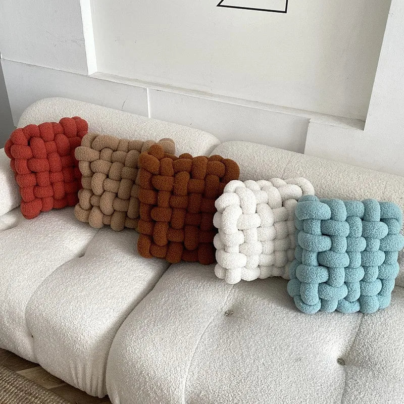 Mossfit Knot pillow, decorative Square Pillows for Living Room